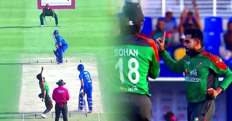 বাংলাদেশ-আফগানিস্তান দ্বিতীয় ওয়ানডে ম্যাচের একটি মুহূর্ত